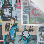 Sticker and graffiti wall background 6 - Berlin street art photography Wall Tapestry Gallery Image 3