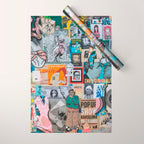 Sticker and graffiti wall background 6 - Berlin street art photography Wrapping Paper Gallery Image 1