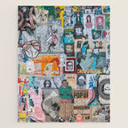 Sticker and graffiti wall background 6 - Berlin street art photography Jigsaw Puzzle Gallery Image 1
