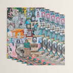 Sticker and graffiti wall background 6 - Berlin street art photography Wrapping Paper Gallery Image 3