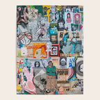 Sticker and graffiti wall background 6 - Berlin street art photography Poster Gallery Image 4