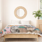 Sticker and graffiti wall background 6 - Berlin street art photography Duvet Cover Gallery Image 3