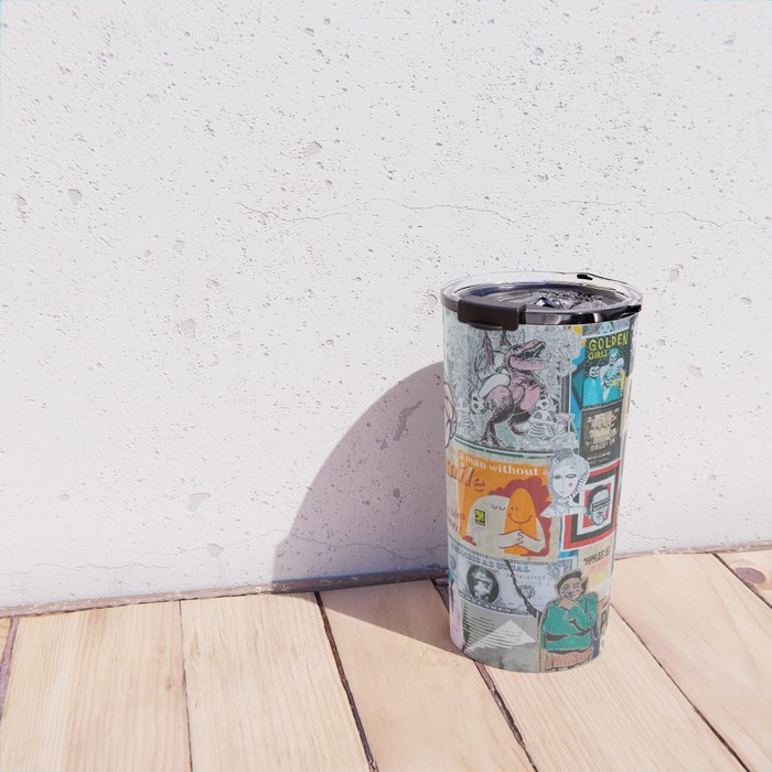 Sticker and graffiti wall background 6 - Berlin street art photography Travel Mug Gallery Image 4