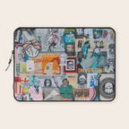 Sticker and graffiti wall background 6 - Berlin street art photography Laptop Sleeve Gallery Image 1