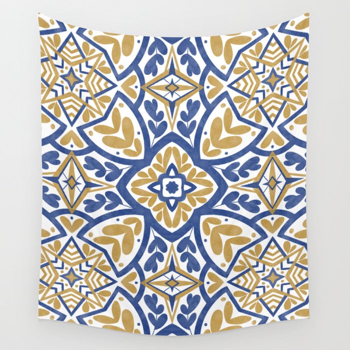 Intricate Ornamentals tiles NS Wall Tapestry Gallery Image 4