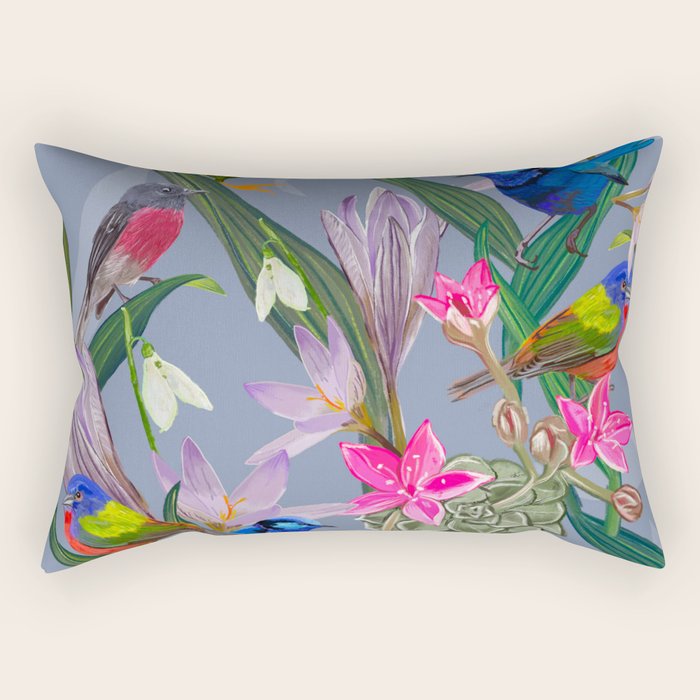 Lovely birds  Rectangular Pillow Gallery Image 1