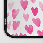 Hearts Pattern watercolor pink heart perfect essential valentines day gift idea for her Laptop Sleeve Gallery Image 3
