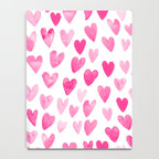 Hearts Pattern watercolor pink heart perfect essential valentines day gift idea for her Notebook Gallery Image 4