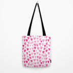 Hearts Pattern watercolor pink heart perfect essential valentines day gift idea for her Tote Bag Gallery Image 2