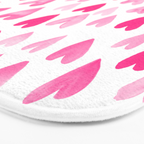 Hearts Pattern watercolor pink heart perfect essential valentines day gift idea for her Bath Mat Gallery Image 3