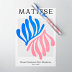 Blue & Pink Leaves: Matisse Series 01 Wrapping Paper Gallery Image 1