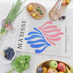 Blue & Pink Leaves: Matisse Series 01 Cutting Board Gallery Image 2