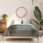 Winter Northern Lights Dog Sled (Color) Comforter Gallery Image 3