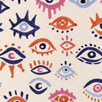 Mystic Eyes - Coral & Navy Coffee Mug Gallery Image 2