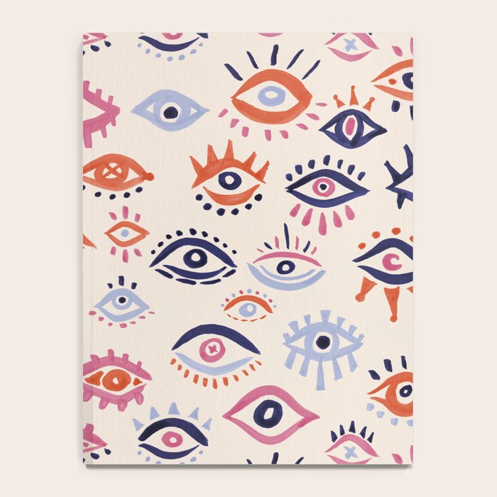 Mystic Eyes - Coral & Navy Notebook Gallery Image 4