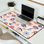 Mystic Eyes - Coral & Navy Desk Mat Gallery Image 2