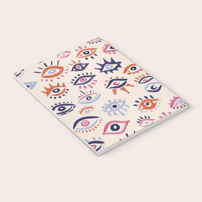 Mystic Eyes - Coral & Navy Notebook Gallery Image 3