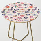 Mystic Eyes - Coral & Navy Side Table Gallery Image 2