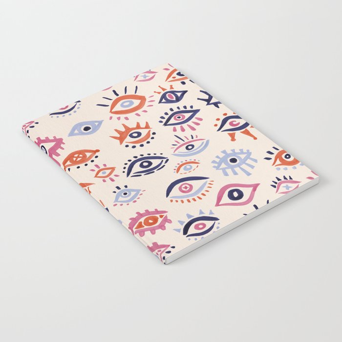 Mystic Eyes - Coral & Navy Notebook Gallery Image 1