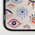 Mystic Eyes - Coral & Navy Laptop Sleeve Gallery Image 3