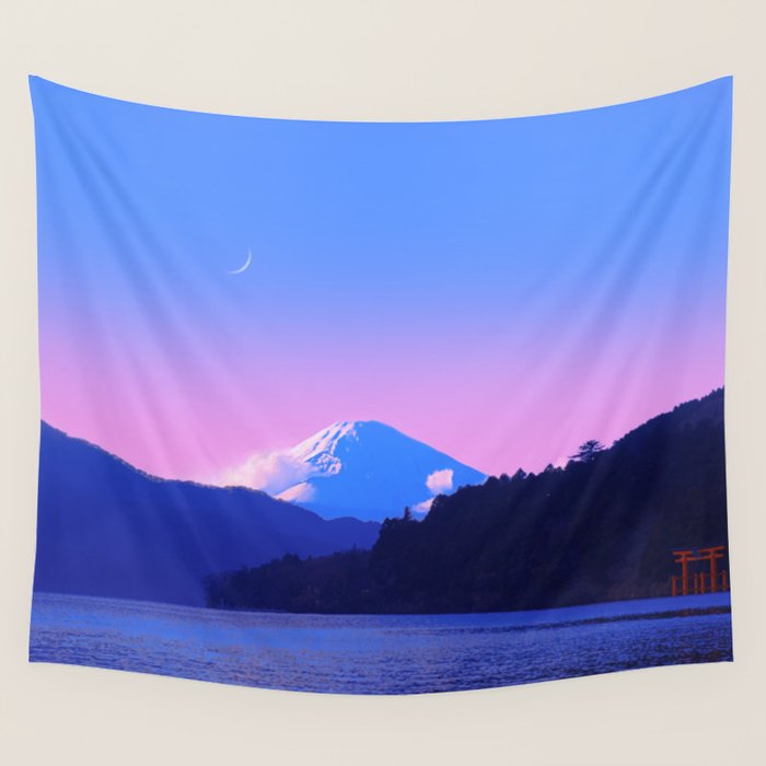 Mount Fuji Sunrise Wall Tapestry Gallery Image 4