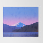 Mount Fuji Sunrise Throw Blanket Gallery Image 2