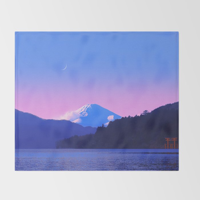 Mount Fuji Sunrise Throw Blanket Gallery Image 2