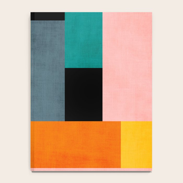 Modern Colorful Patchwork Vibrant MCM ART Notebook Gallery Image 4