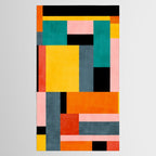Modern Colorful Patchwork Vibrant MCM ART Tablecloth Gallery Image 2