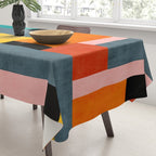 Modern Colorful Patchwork Vibrant MCM ART Tablecloth Gallery Image 3
