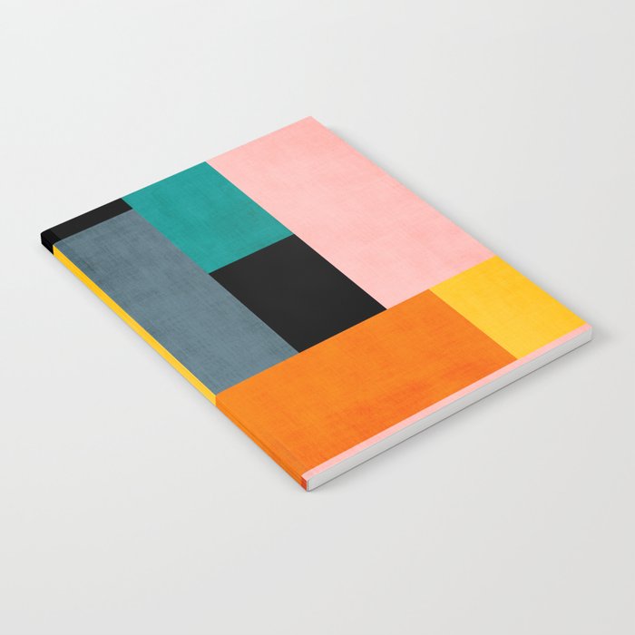 Modern Colorful Patchwork Vibrant MCM ART Notebook Gallery Image 2