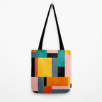 Modern Colorful Patchwork Vibrant MCM ART Tote Bag Gallery Image 2