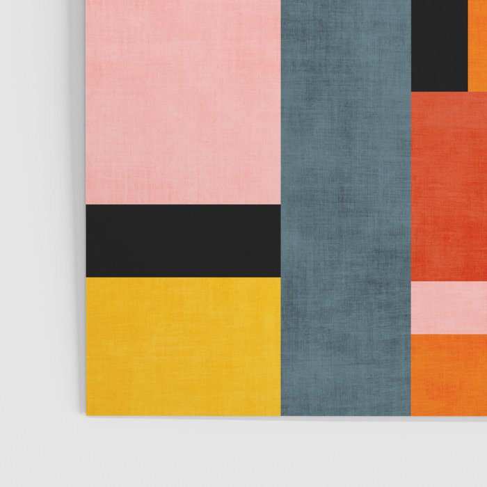 Modern Colorful Patchwork Vibrant MCM ART Poster Gallery Image 3