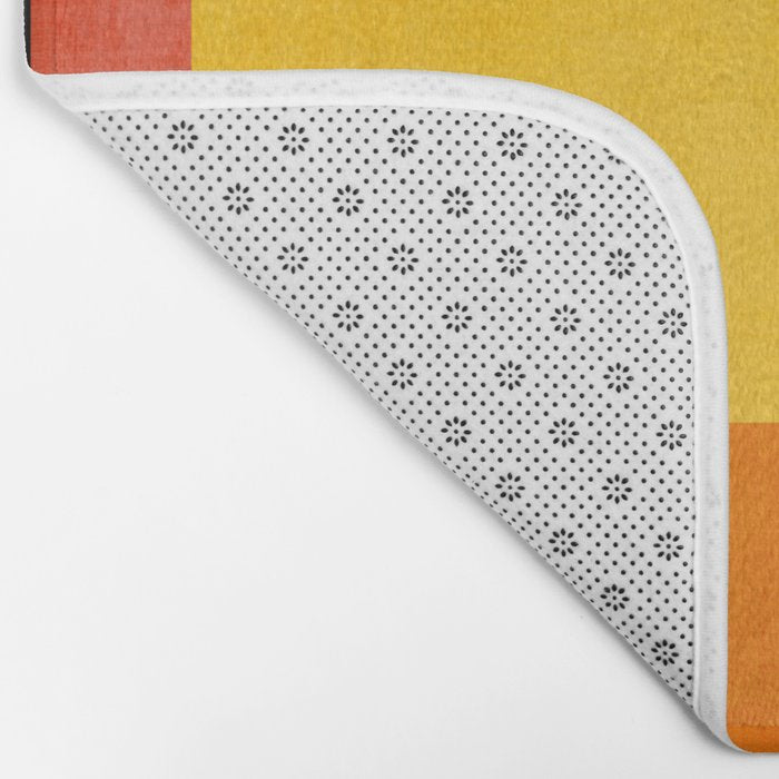 Modern Colorful Patchwork Vibrant MCM ART Bath Mat Gallery Image 2