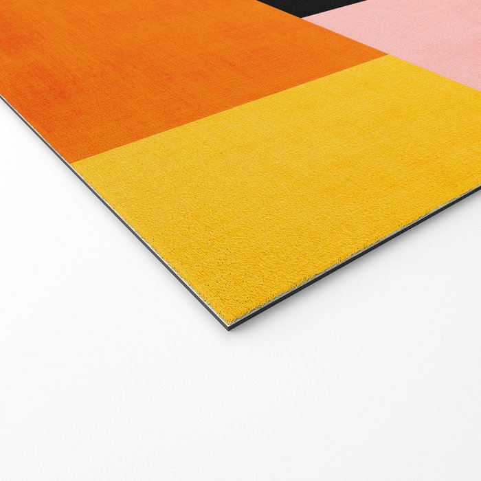 Modern Colorful Patchwork Vibrant MCM ART Welcome Mat Gallery Image 2