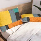 Modern Colorful Patchwork Vibrant MCM ART Pillow Sham Gallery Image 2