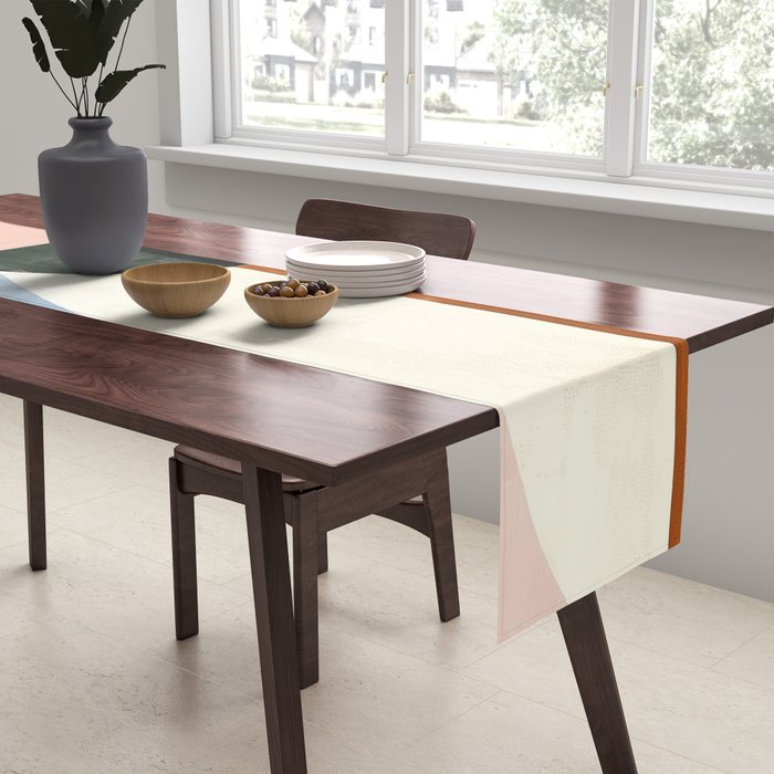 Soft Modern Abstract Shapes I Table Runner Gallery Image 2