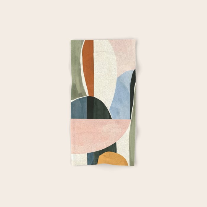 Soft Modern Abstract Shapes I Bath Towel Gallery Image 1