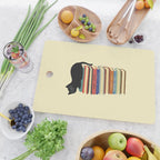 Hidden cat 31 reading books  Cutting Board Gallery Image 2