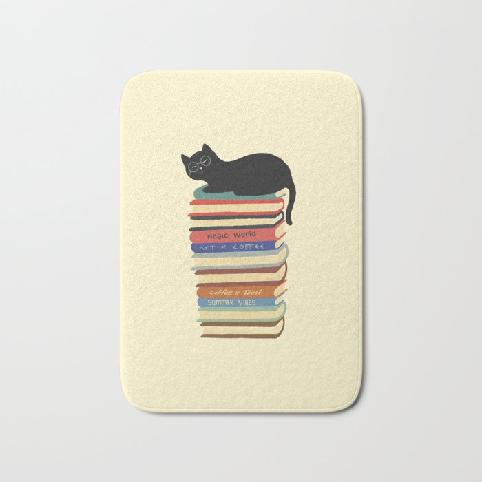 Hidden cat 31 reading books  Bath Mat Gallery Image 1