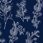 Botanical Cottage Floral Pattern in Nautical Navy Blue and White Coffee Mug Gallery Image 2