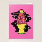 Lit Lava Lamp in pink in 3D Stationery Card Gallery Image 2