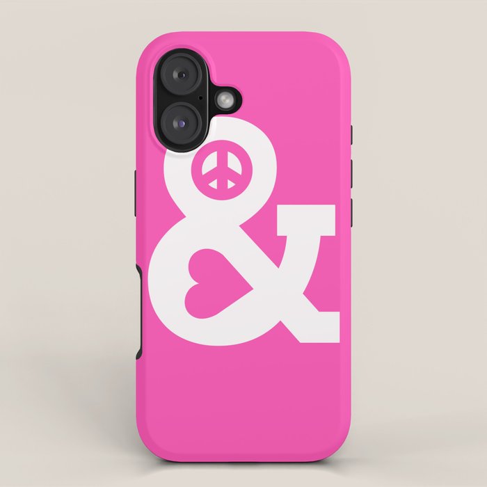 Peace and Love (pink edition) iPhone Case Gallery Image 1