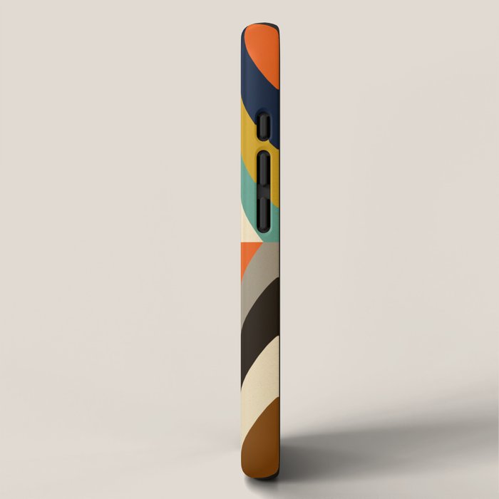 Mid Century Geometric Pattern Technicolor Diamond  iPhone Case Gallery Image 2
