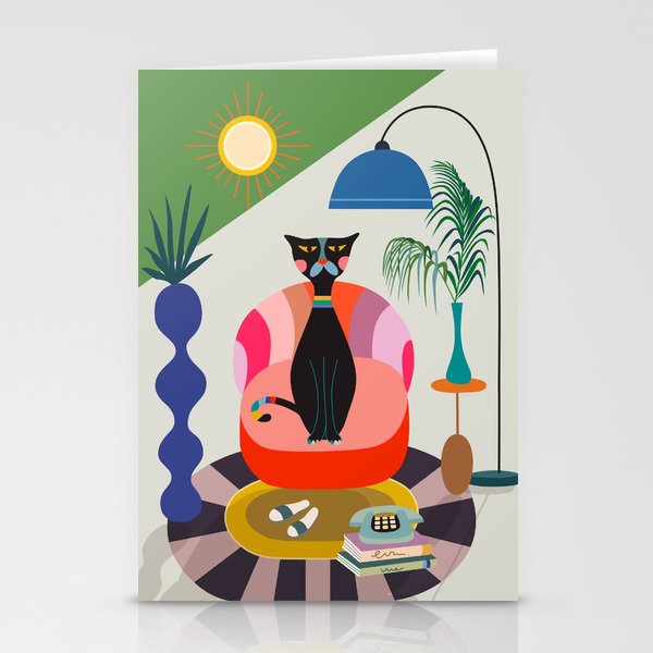 MCM Black Cat Stationery Card Gallery Image 1