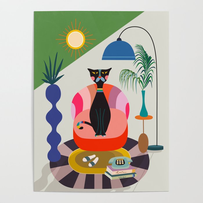 MCM Black Cat Poster Gallery Image 1