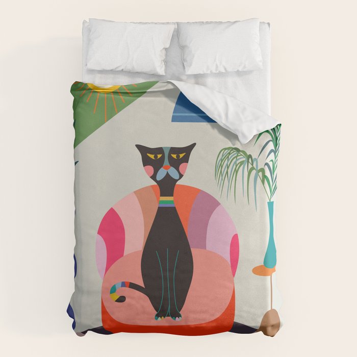 MCM Black Cat Duvet Cover Gallery Image 6