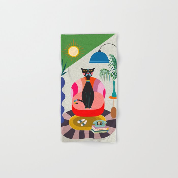 MCM Black Cat Bath Towel Gallery Image 1