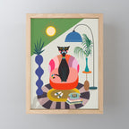 MCM Black Cat Mini Art Print Gallery Image 1