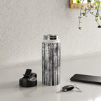 trees in forest landscape - black and white nature photography Water Bottle Gallery Image 4